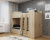 Кровать двухъярусная с ящиками 203х109х170 Дс, (Дс), серый
